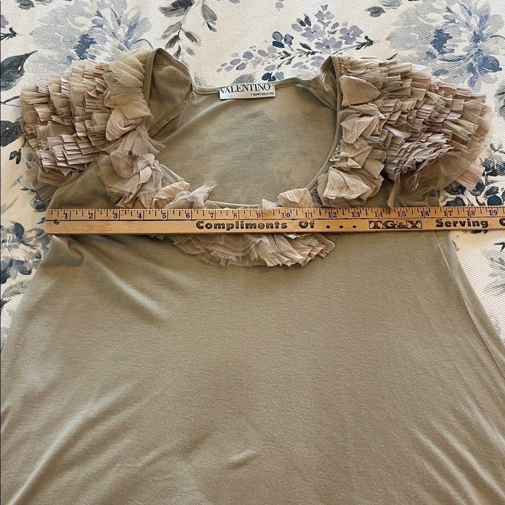 Valentino Beige Ruffled Blouse - Picture 9 of 10